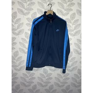 Nike Blue Striped Zip up 2000’s Jacket Size Large RN#56323